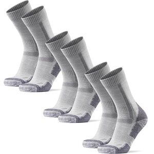 3 pack light grey Danish endurance merino wool blend hiking socks